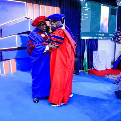 Tony Ojeshina with Chief Olusegun Obasanjo at an Owu Kingdom event